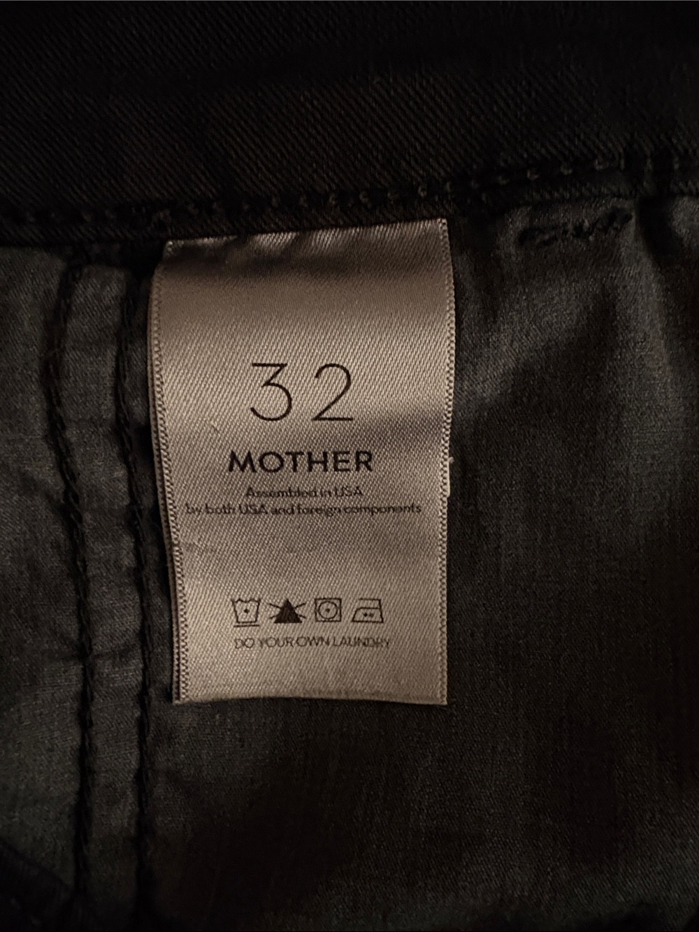 MOTHER Dark Navy Wide-Leg Trousers - Picture 2 of 2